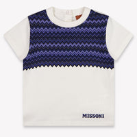 Missoni bebe Chicos Camiseta adentro Blanco Roto