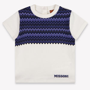 Missoni bebe Chicos Camiseta adentro Blanco Roto
