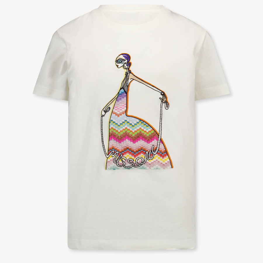 Missoni Kinder Mädchen T-Shirt In Grauweiß