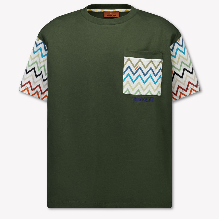 Missoni Kinder Jongens T-Shirt In Donker Groen
