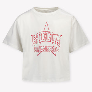Stella McCartney niños Chicas Camiseta adentro Blanco