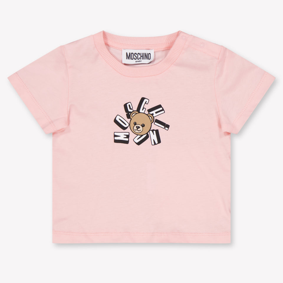 Moschino Baby Unisex T-Shirt In Light Pink