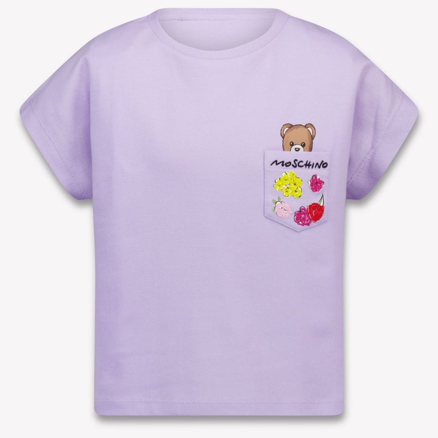 Moschino niños Chicas Camiseta adentro Lila