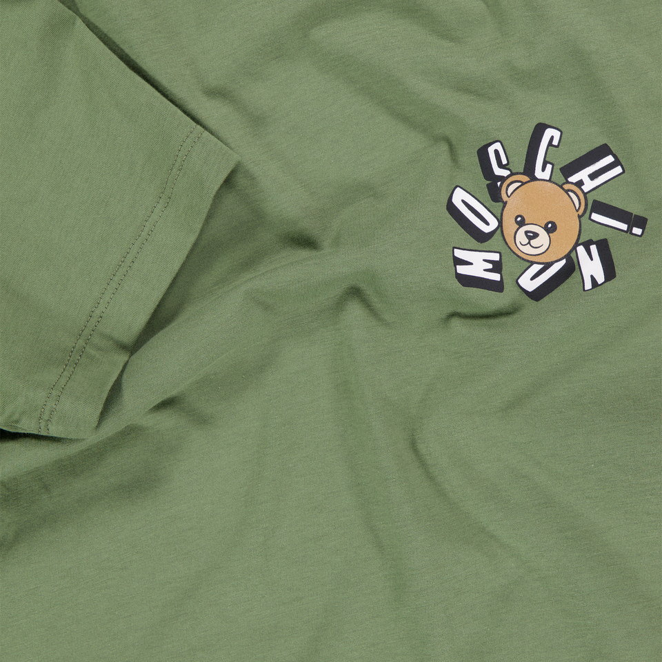 Moschino Kinder Jongens T-Shirt In Army