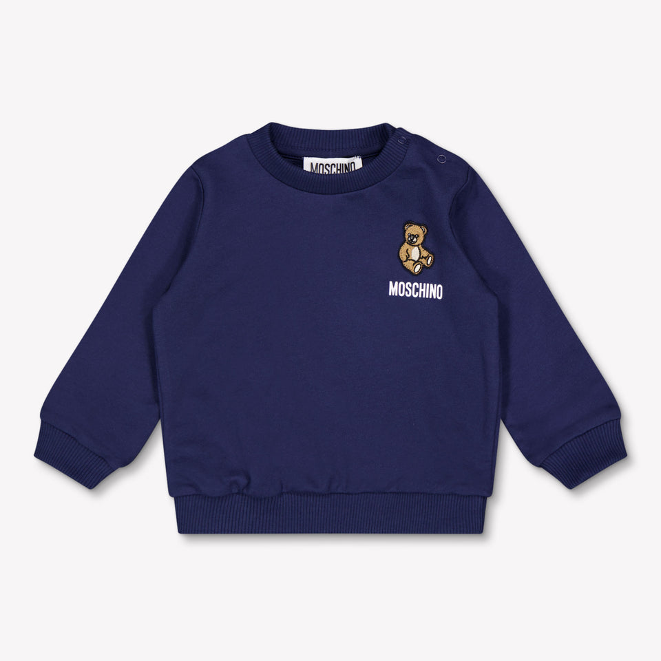 Moschino Baby Jungen Pullover rein Marineblau
