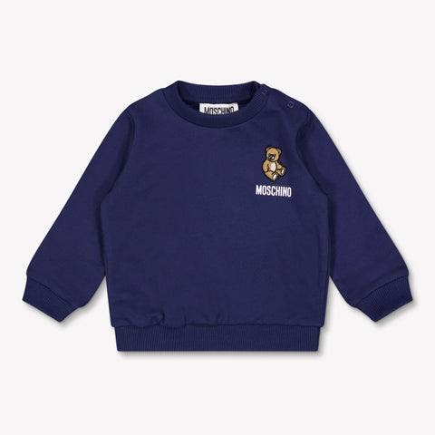 Moschino Bébé Garçons Pull en Navy