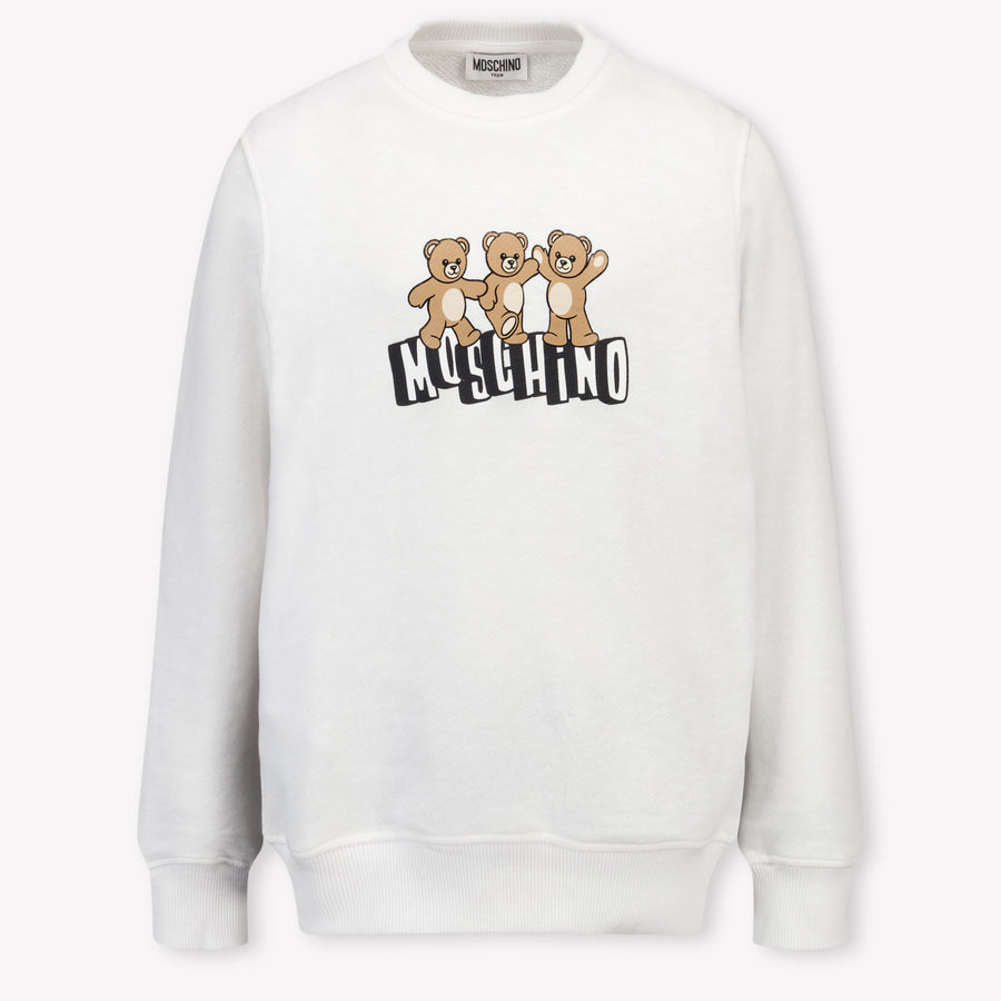 Moschino Kinder Unisex-Pullover Weiß