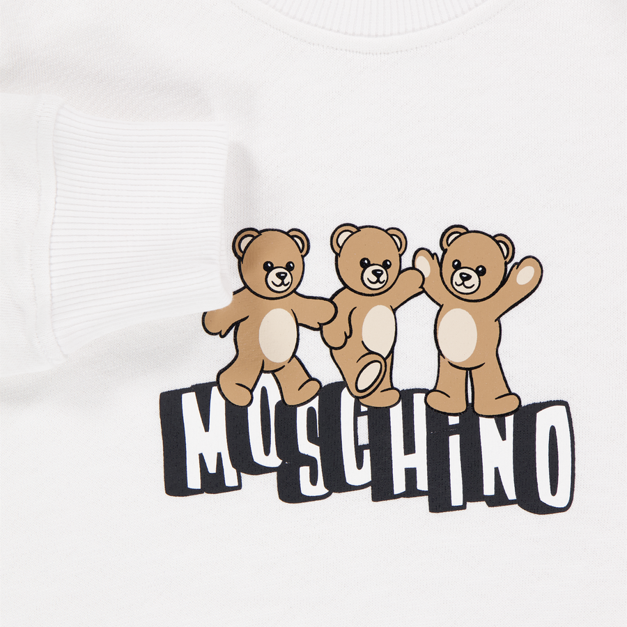 Moschino Kinder Unisex-Pullover Weiß