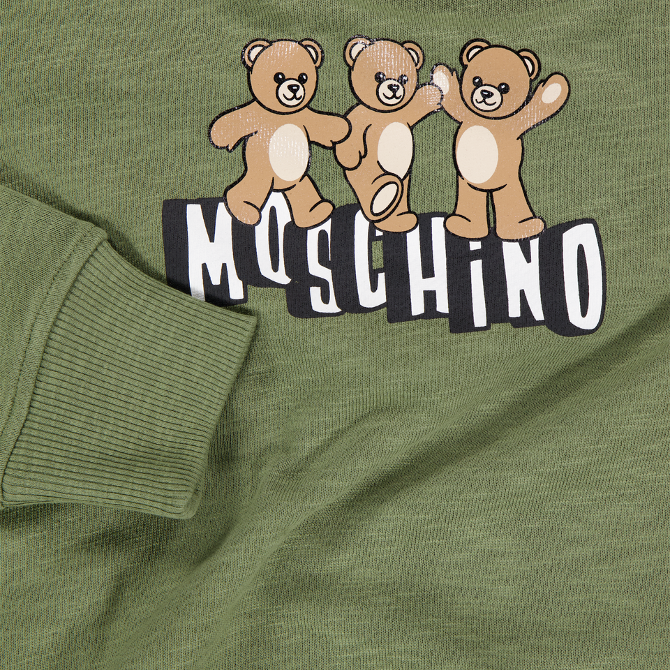Moschino Bambini Unisex Maglione dentro Esercito