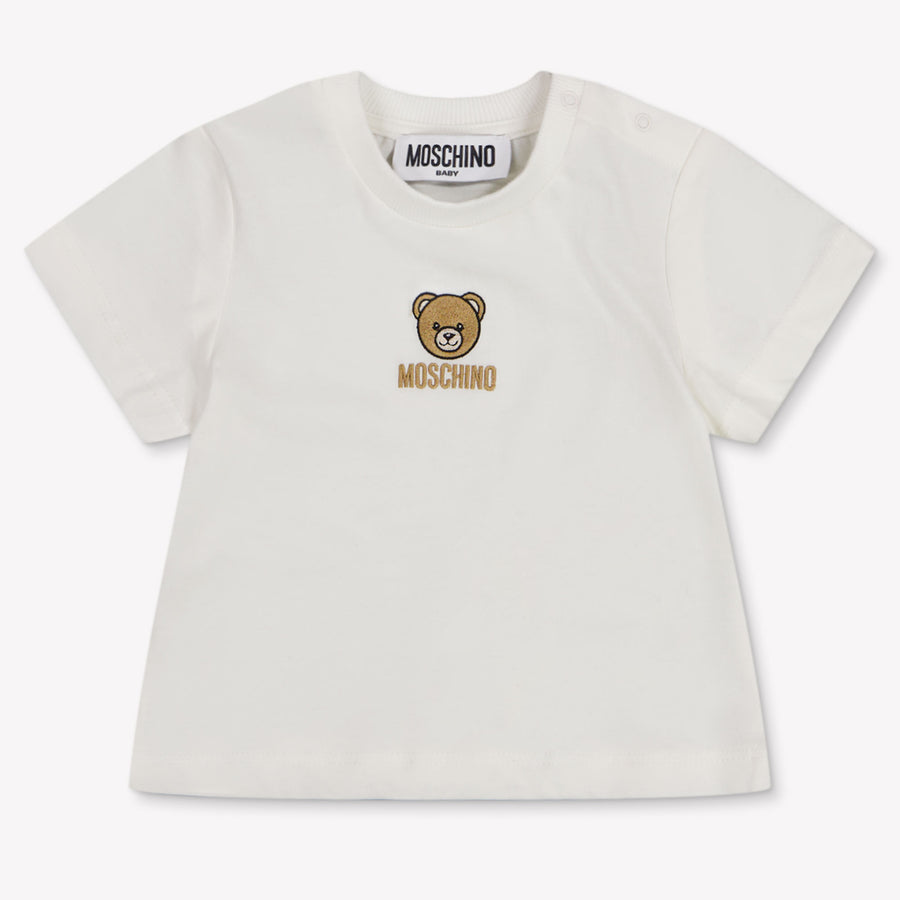 Moschino bebe Unisex Camiseta adentro Blanco Roto