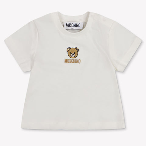 Moschino Baby Unisex T-Shirt In OffWhite