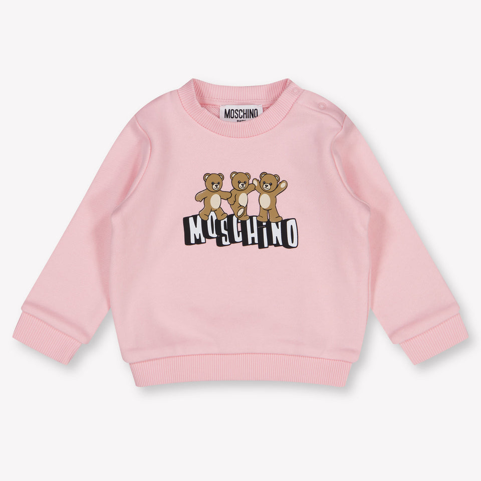 Moschino Baby Unisex Sweater In Light Pink
