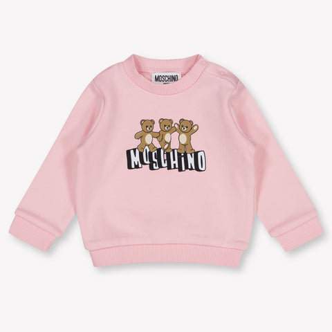 Moschino Baby Unisex Trui In Licht Roze