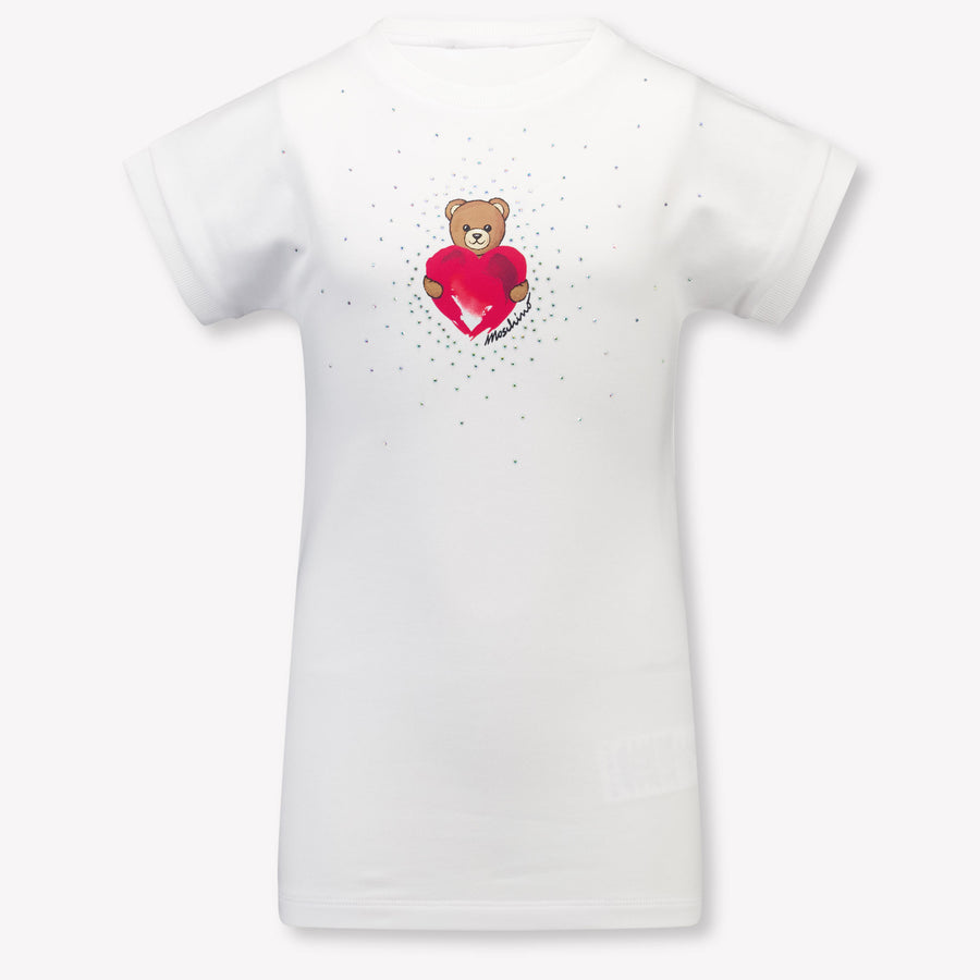 Moschino Girls Dress in White