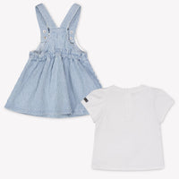 Moschino Baby Girls Set In Light Blue