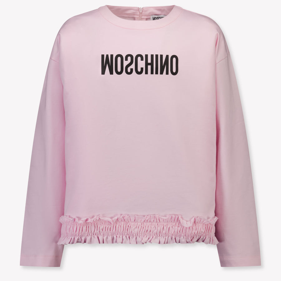 Moschino Bambini Ragazze Maglione dentro Rosa Chiaro