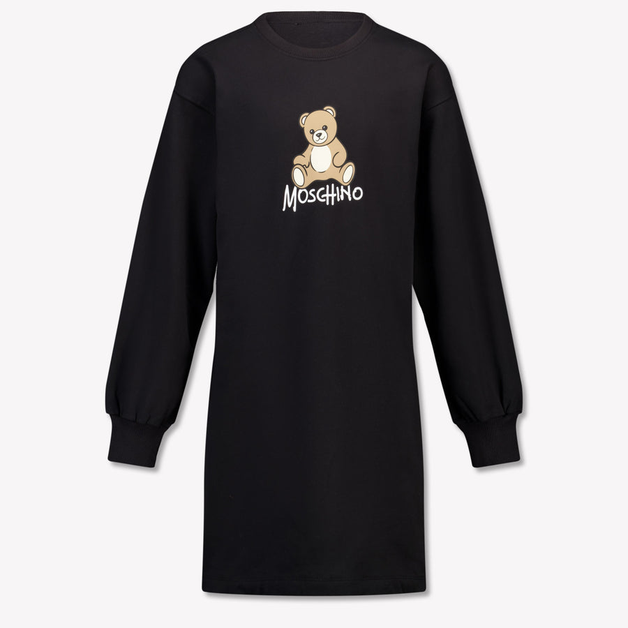 Moschino Kids Girls Dress In Black