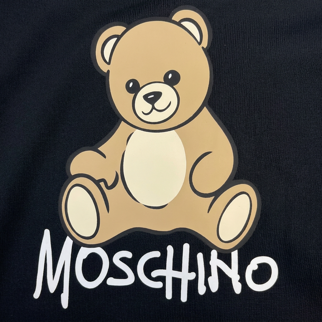 Moschino Kinder Unisex T-Shirt In Zwart