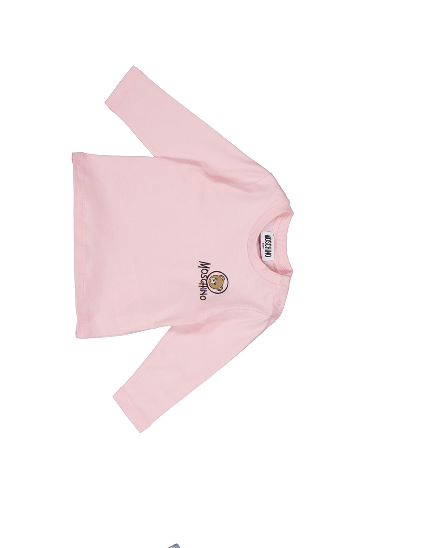 Moschino Unisex-T-Shirt für Babys Hellrosa