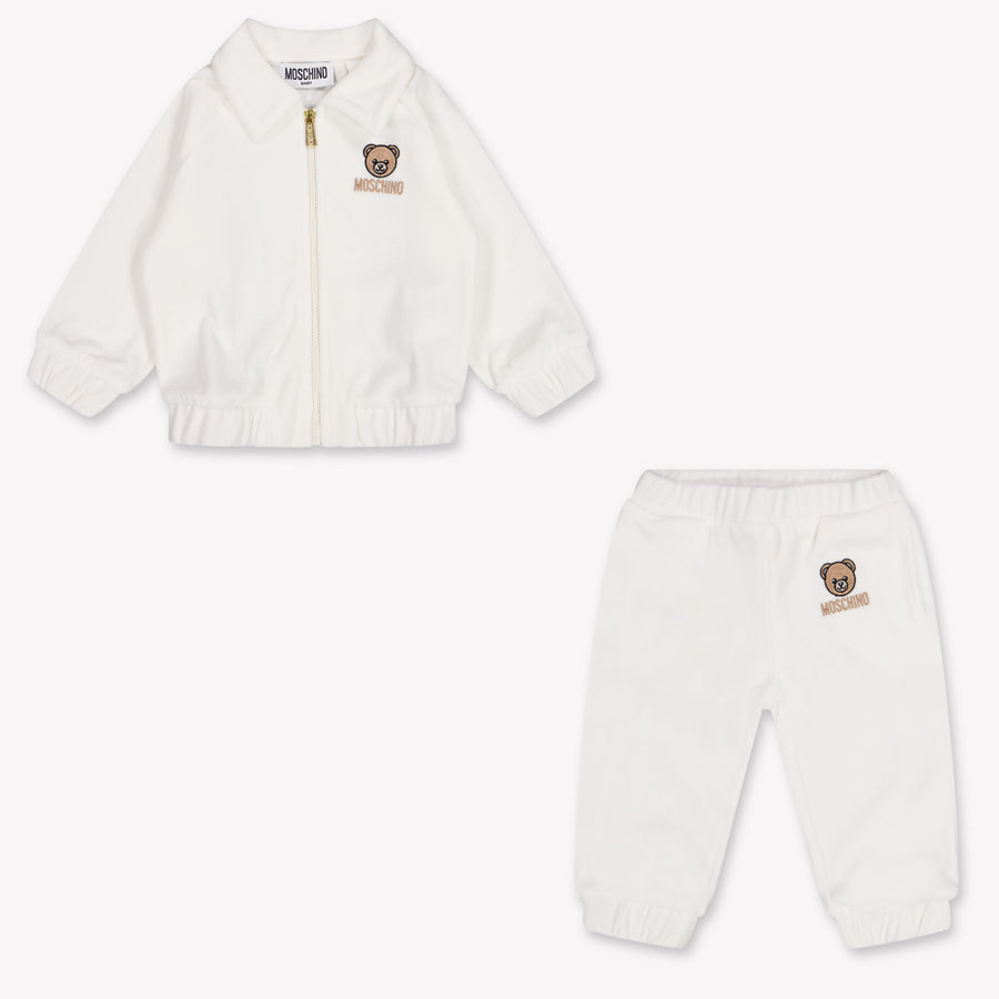 Moschino bebe Unisex Traje de jogging En Blanco Roto