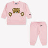 Moschino Baby Unisex Jogging suit In Light Pink