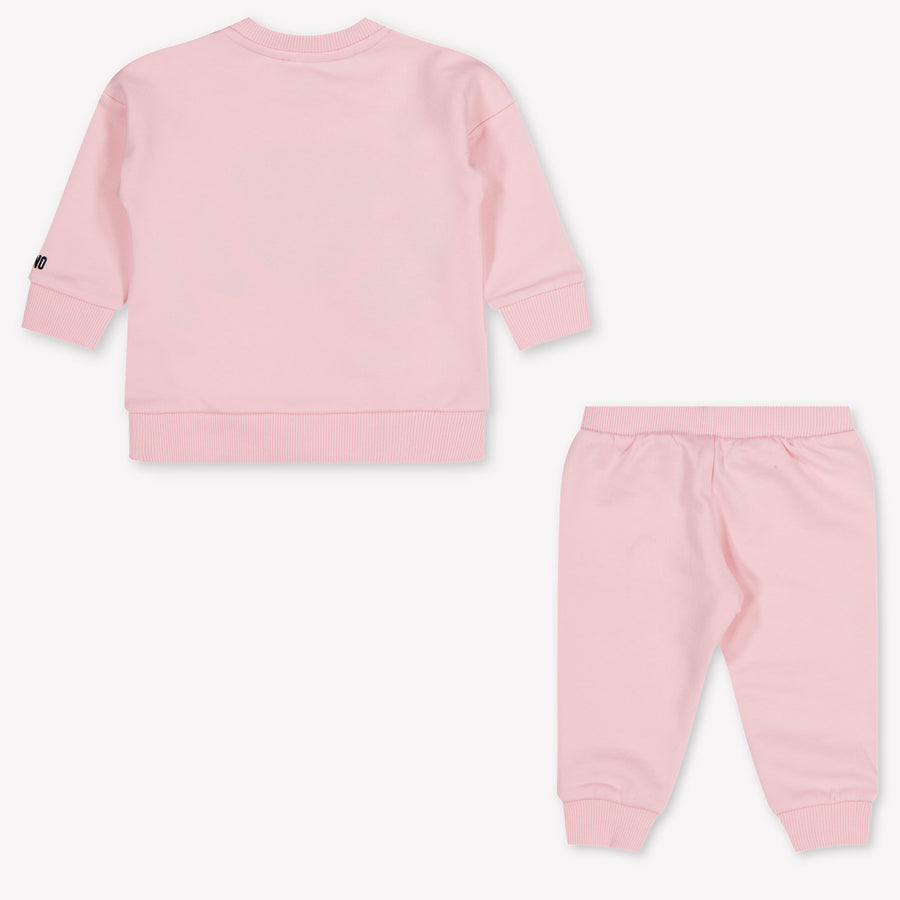 Moschino Baby Unisex Jogging suit In Light Pink
