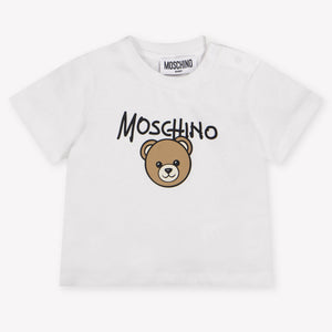 Moschino bebe Unisex Camiseta adentro Blanco