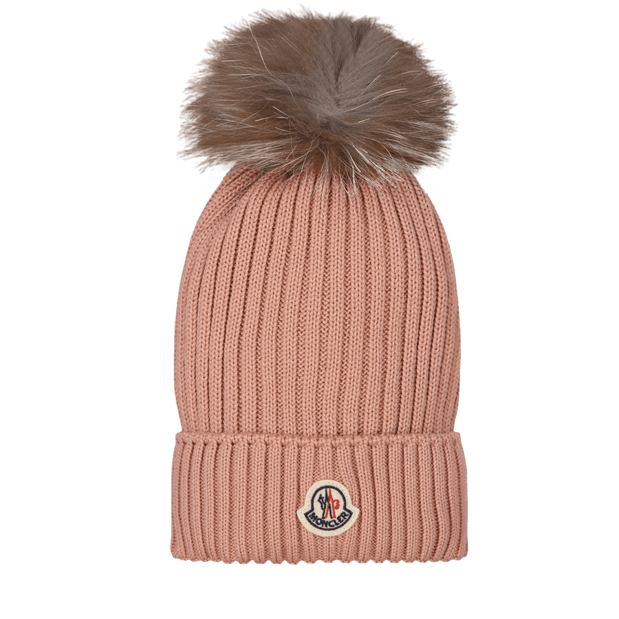 Moncler Kinder Meisjes Muts Licht Roze s