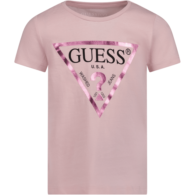 Guess Kinder Meisjes T-Shirt Roze 2Y