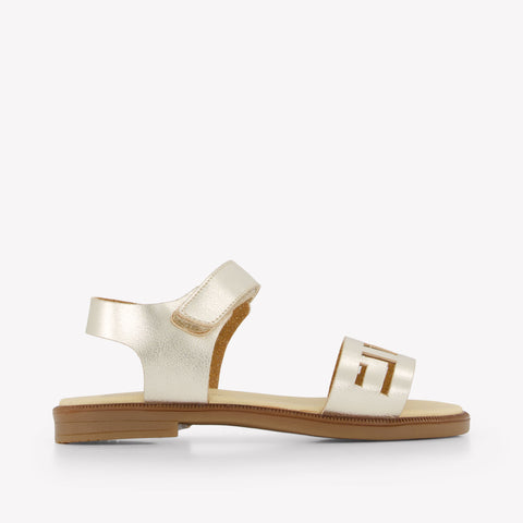 Andanines Girls Sandals In Gold