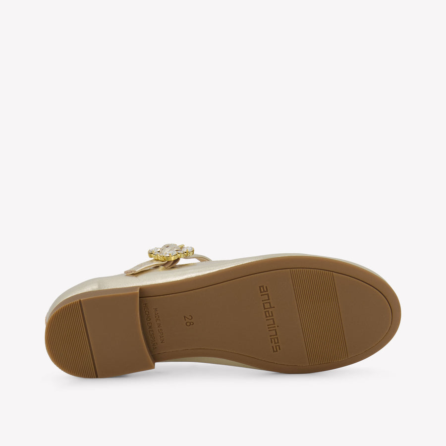 Andanines Mädchen Schuhe rein Gold