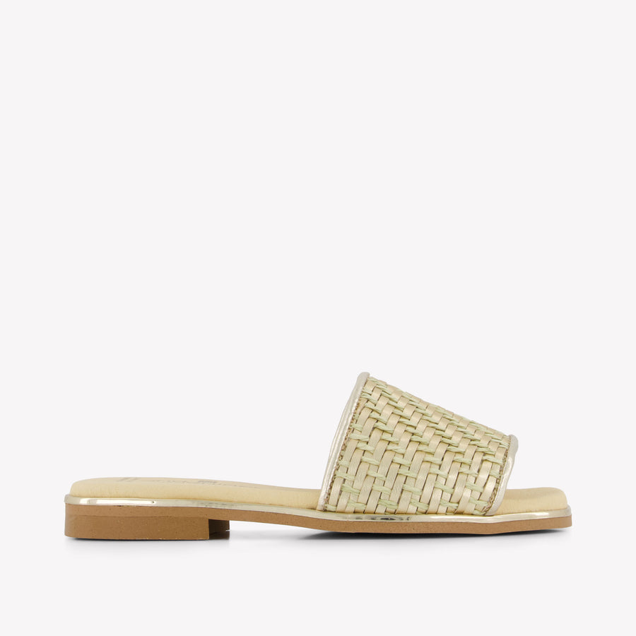 Andanines Mädchen Pantoletten in Gold