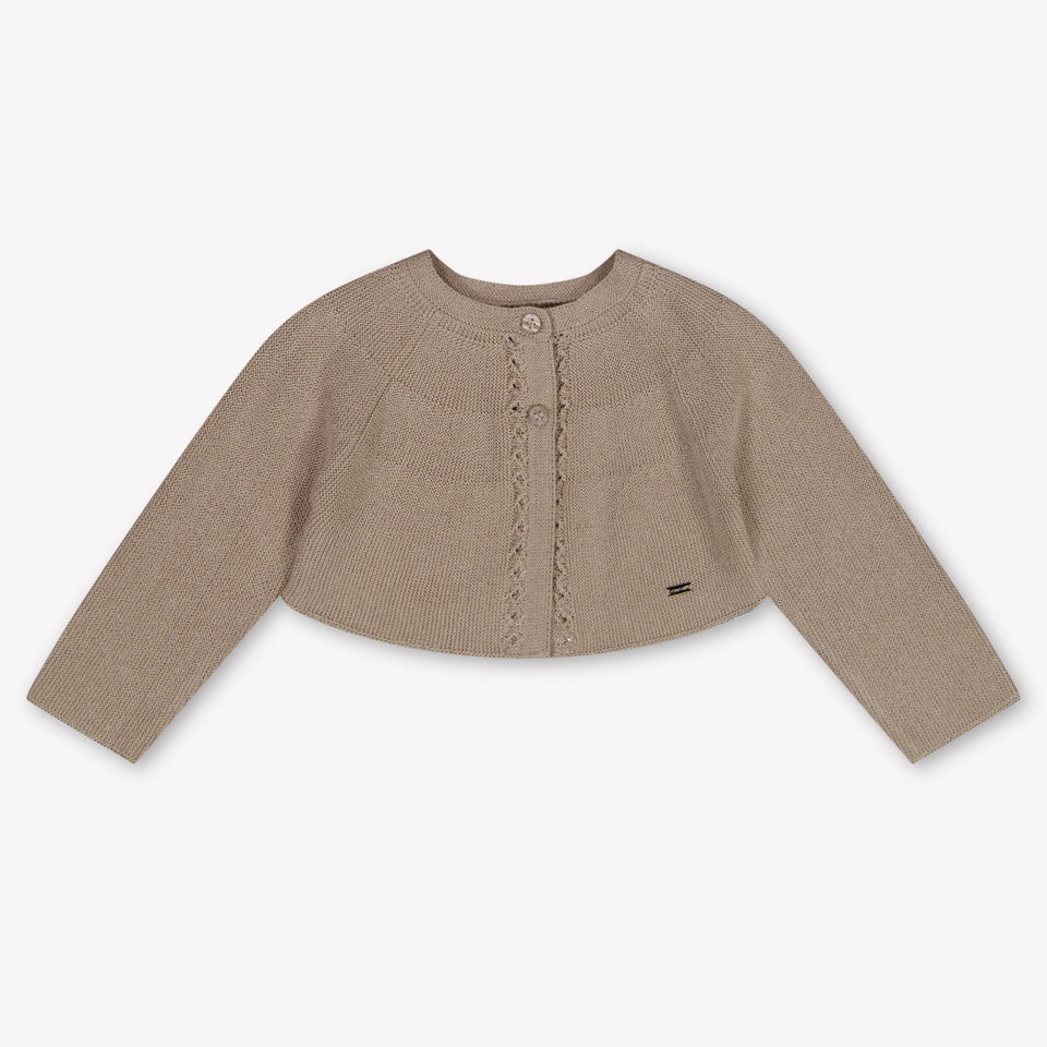 Mayoral Bambino Ragazze Cardigan dentro Beige