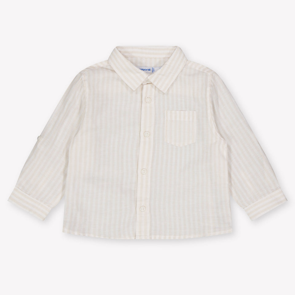 Mayoral Baby Boys Blouse In Light Beige