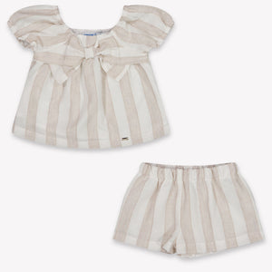 Mayoral Bambino Ragazze Impostato Beige