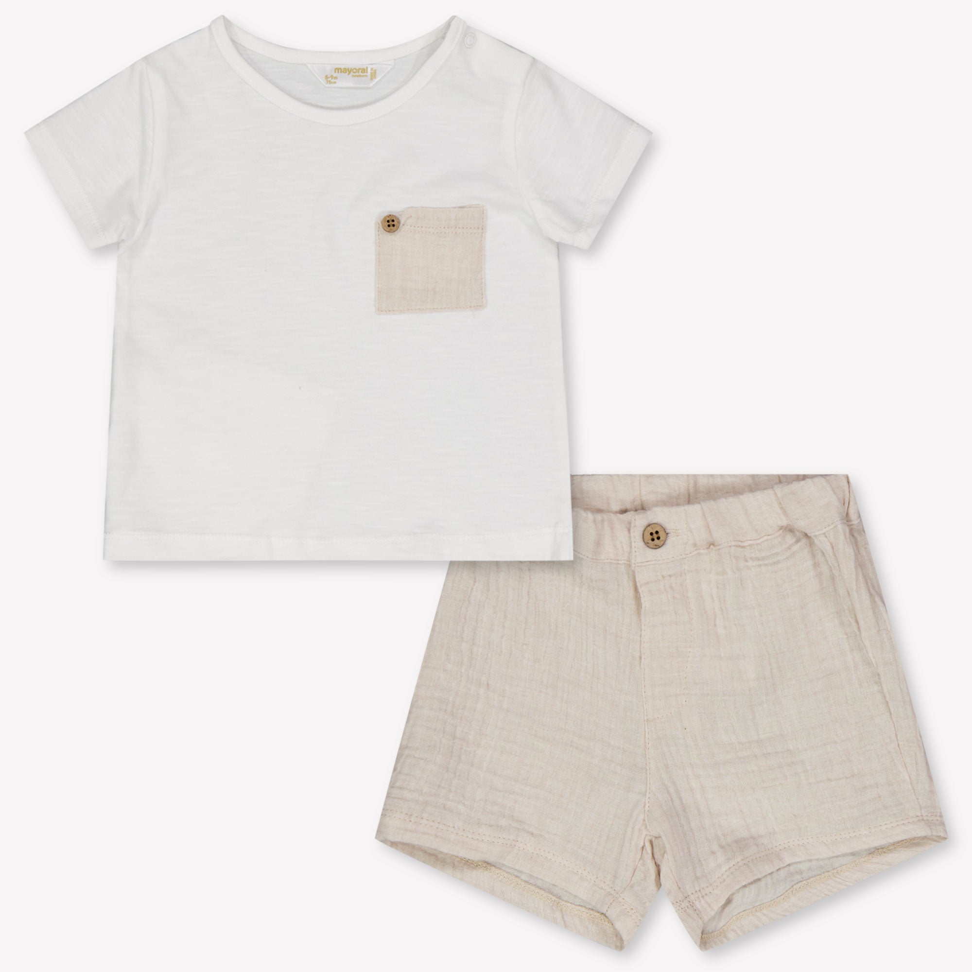 Mayoral Baby Boys Set In Beige