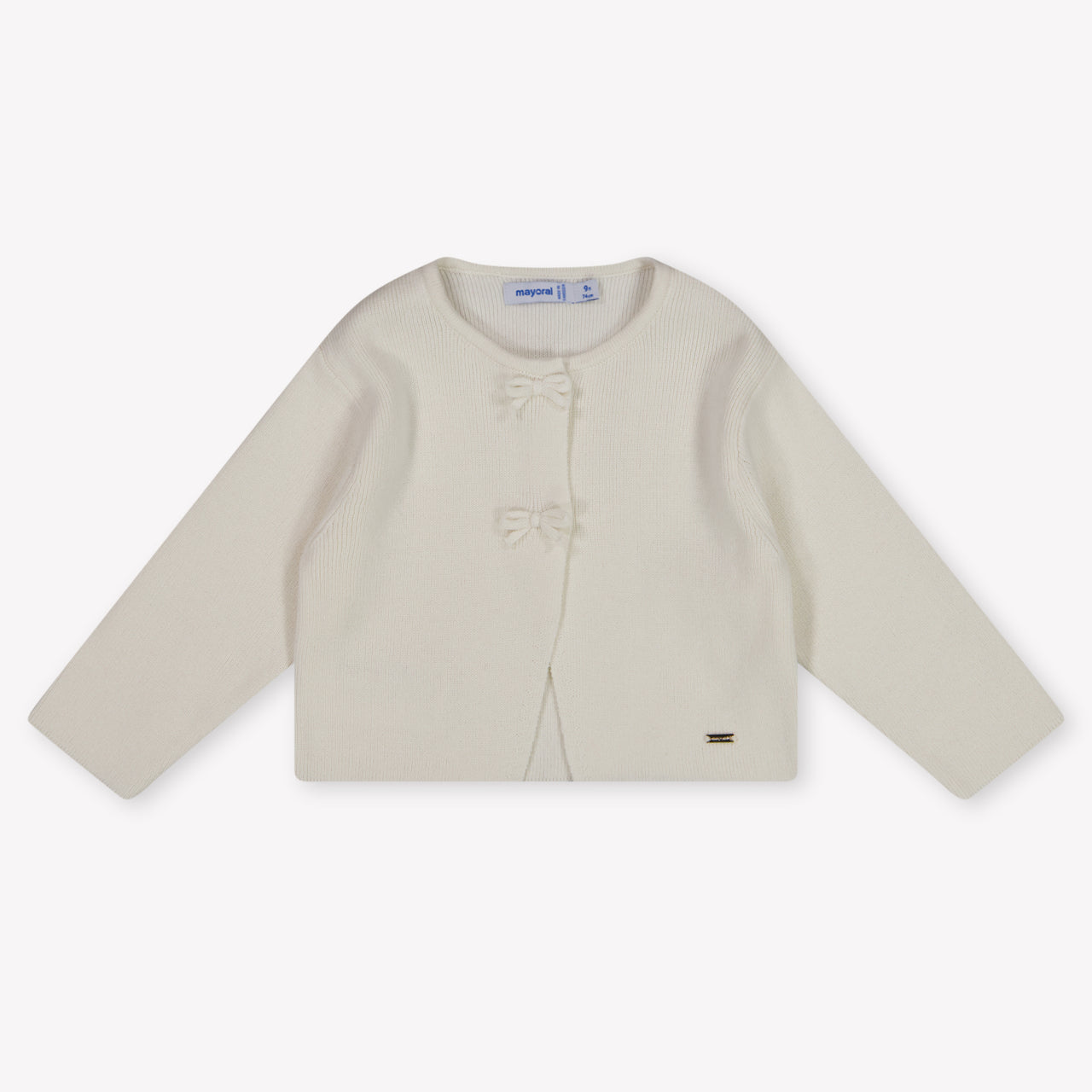 Mayoral Baby Mädchen Strickjacke In Grauweiß