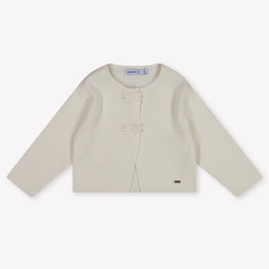 Mayoral Baby Mädchen Strickjacke In Grauweiß