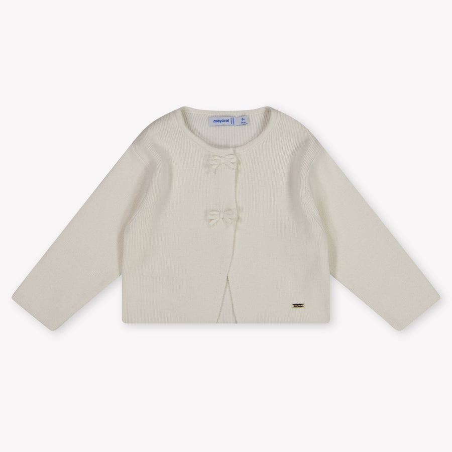 Mayoral Baby Mädchen Strickjacke In Grauweiß