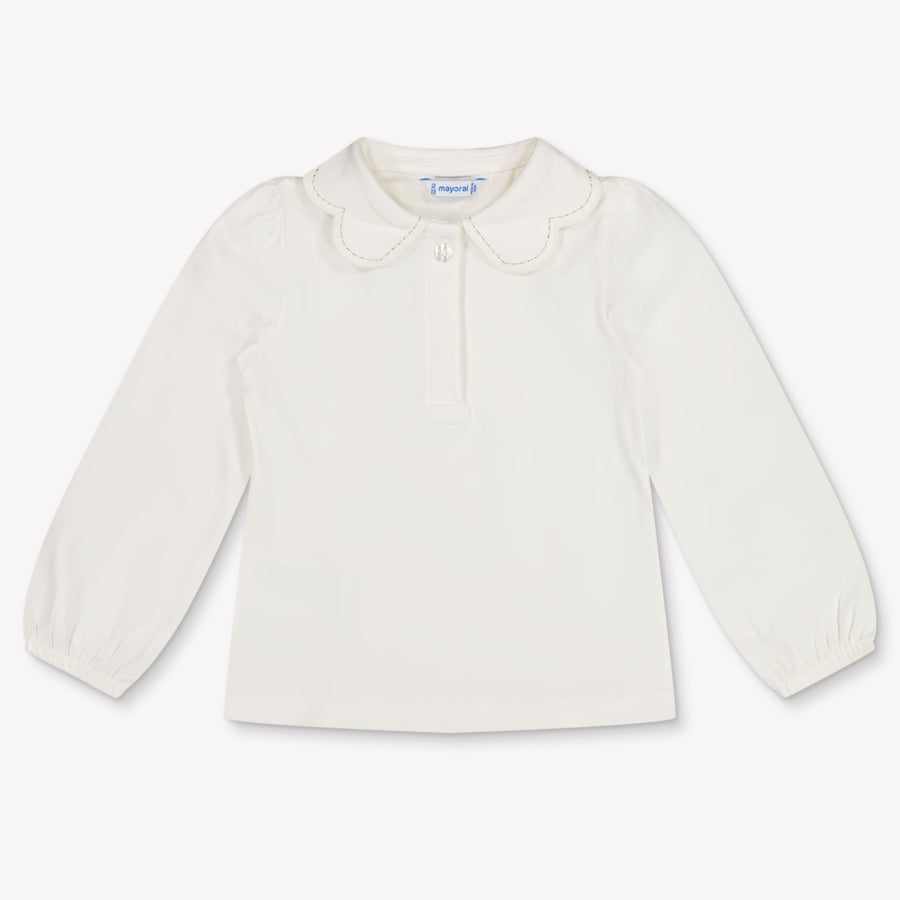 Mayoral Baby Mädchen Poloshirt in Off-White