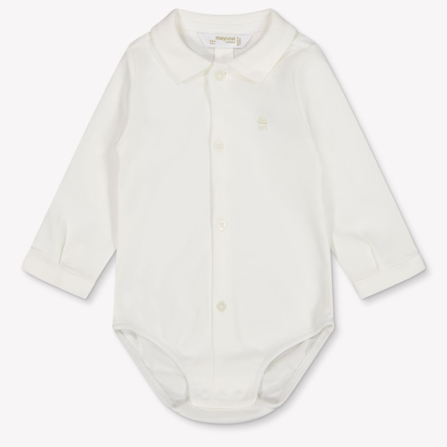 Mayoral bebe Chicos mameluco en Blanco Roto