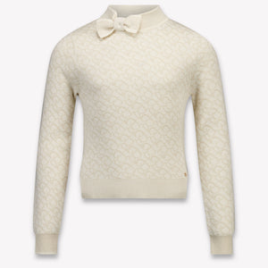 Abel & Lula Kids Girls Sweater In Beige