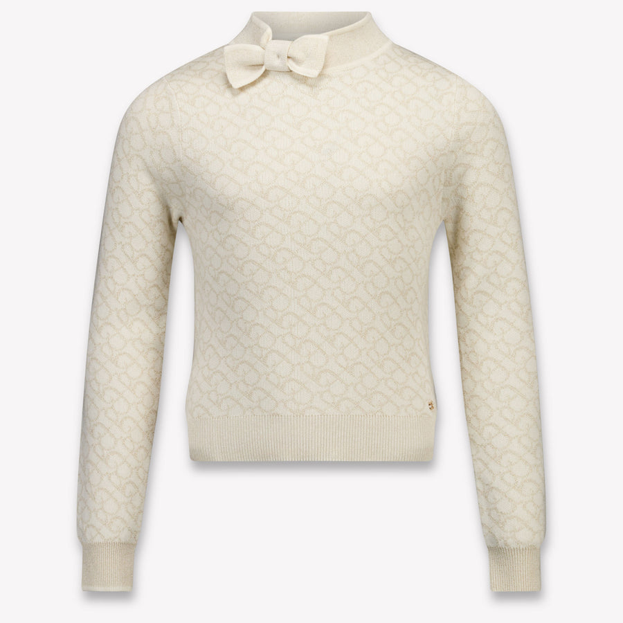 Abel & Lula Kids Girls Sweater In Beige