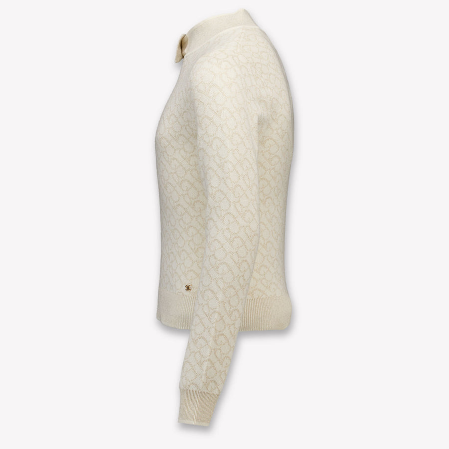 Abel & Lula Kids Girls Sweater In Beige