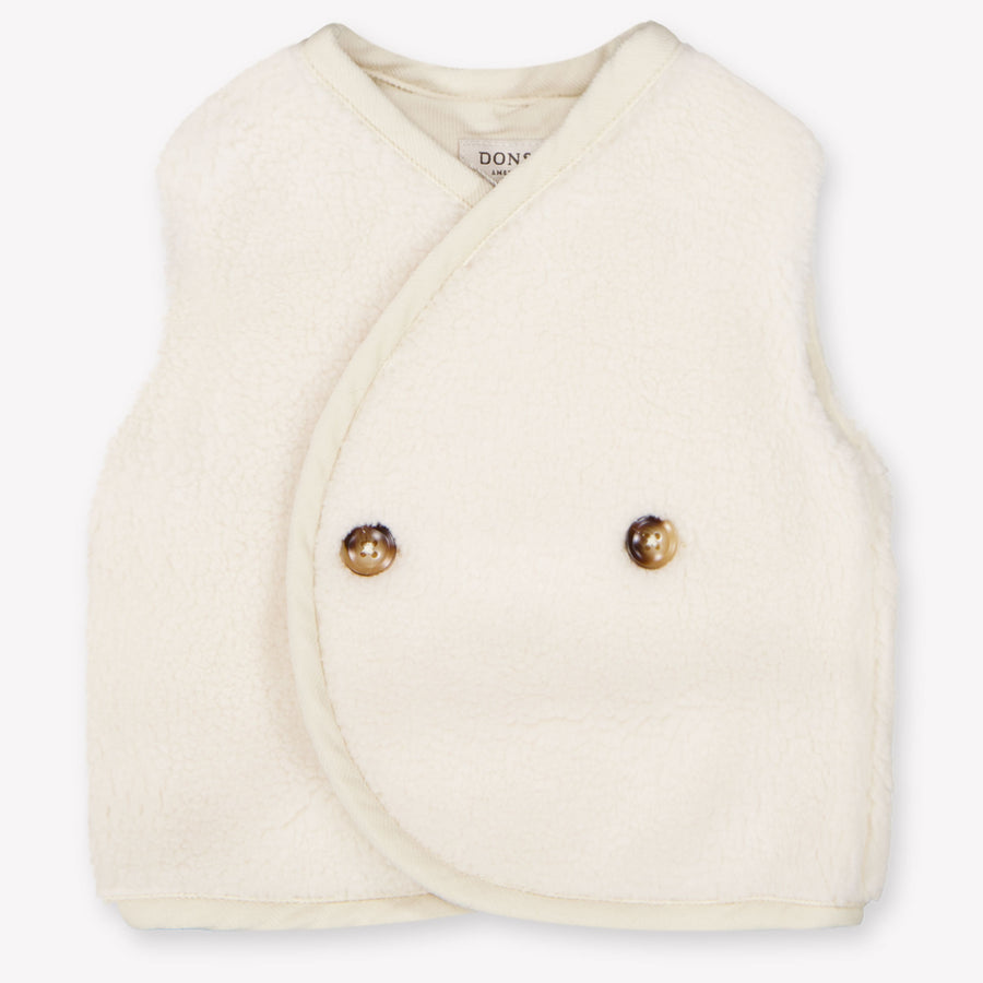 Donsje Amsterdam Monty Baby Unisex Gilet in Off-White