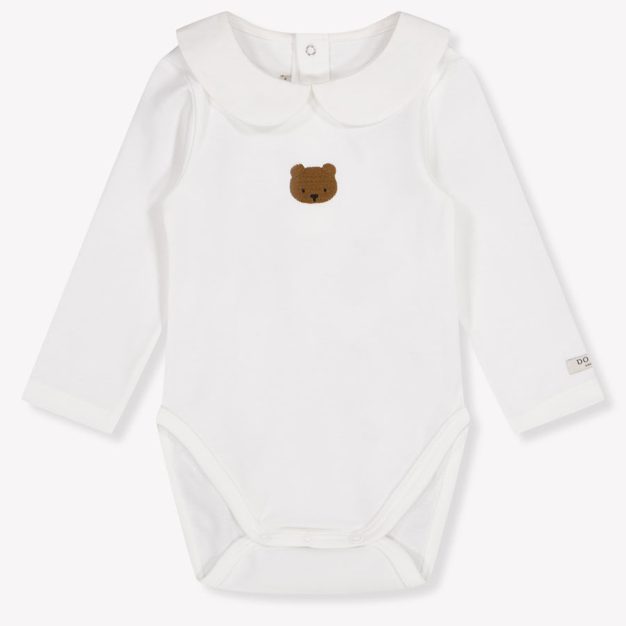 Donsje Amsterdam Davo Baby Boys Bodysuit in Off-White