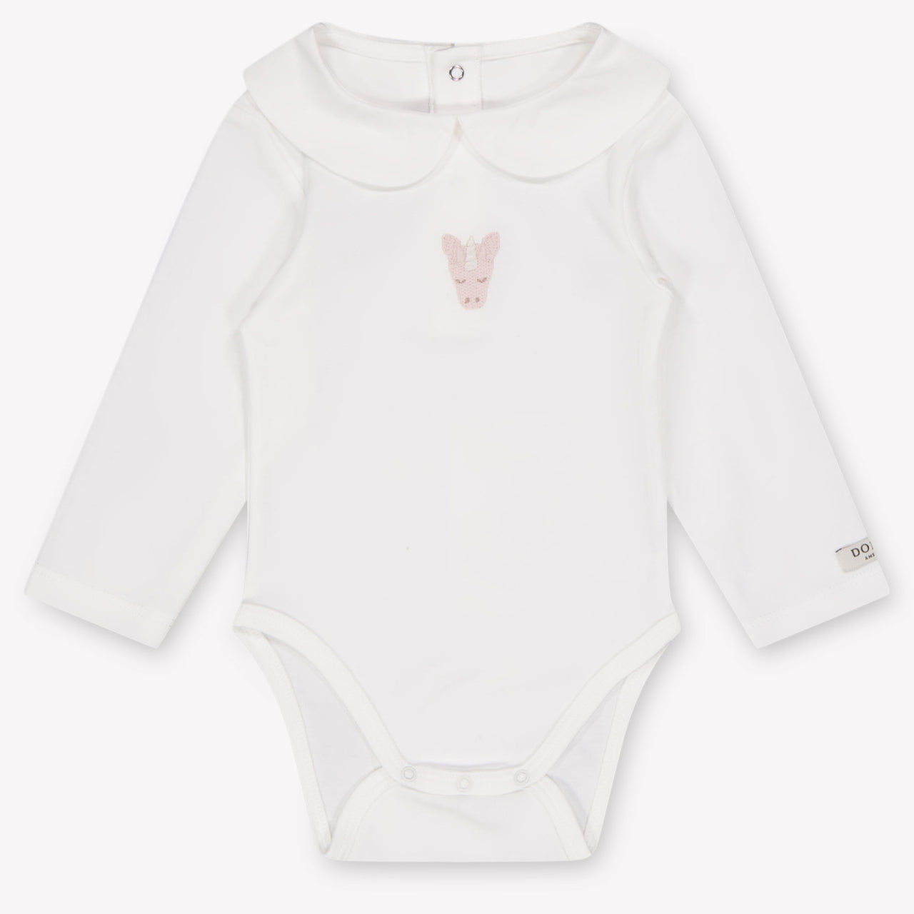 Donsje Amsterdam Davo Baby Mädchen Strampler rein Grauweiß