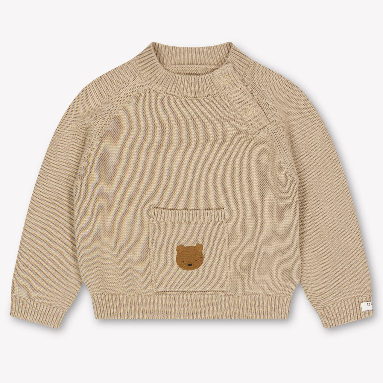 Donsje Amsterdam Loke Baby Ragazzi Maglione dentro Taupe
