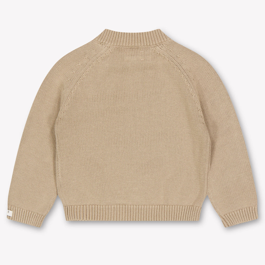 Donsje Amsterdam Loke Baby Ragazzi Maglione dentro Taupe