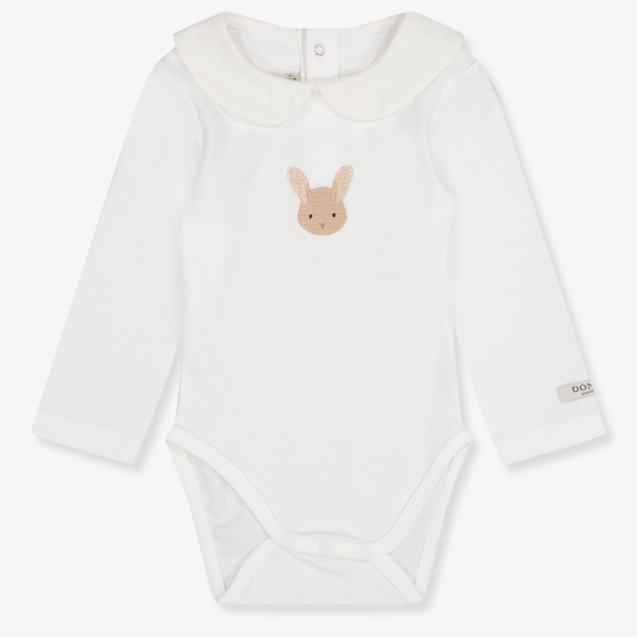 Donsje Amsterdam Davo Baby Mädchen Strampler rein Grauweiß